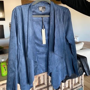 blue suede jacket
